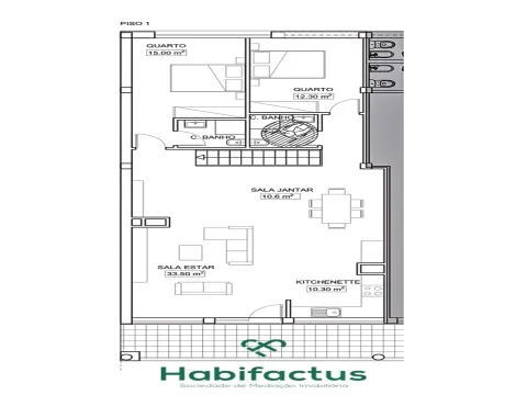 Appartement 2 Chambre(s)+1