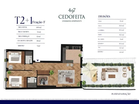 Apartamento T2+1