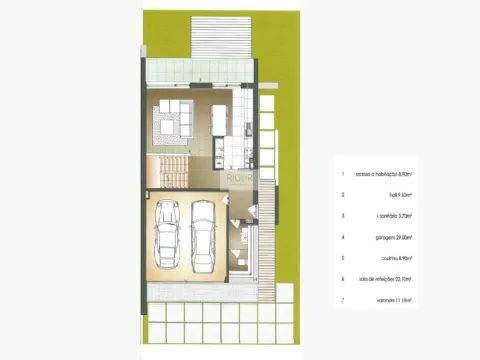 Terreno de 592m2 com viabilidade de construção de moradia T4 de 4 frentes.