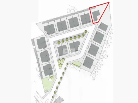 Terreno de 592m2 com viabilidade de construção de moradia T4 de 4 frentes.