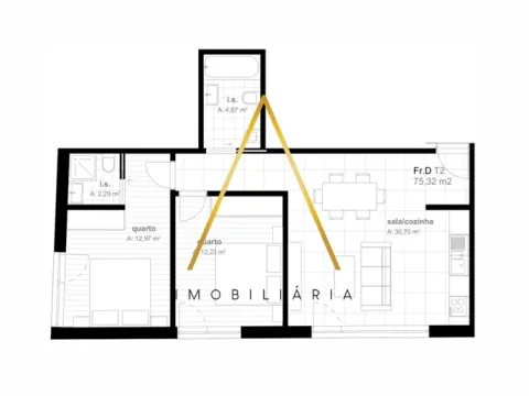 Apartamento T2 no centro da cidade
