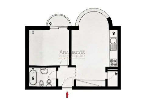 Appartement T1  - piscine - vue sur la mer - résidence sécurisée - jardins -  Alvor