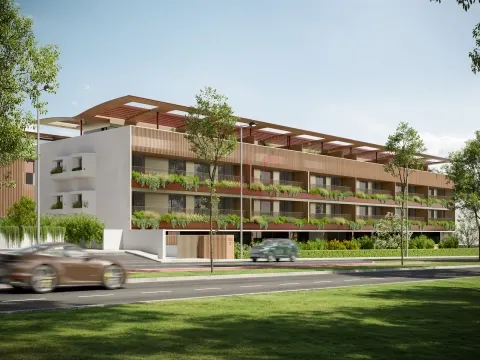 Appartamento con 2 camere da letto, nel complesso RAIZ, edificio PARQUE, all´angolo con Av. da Boavista, Porto