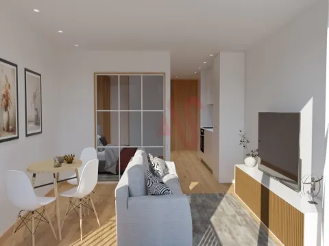 Neubau 0+1 Zimmerwohnung in Paranhos, Porto
