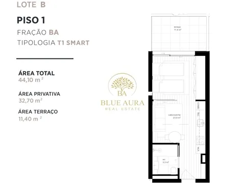 T1 Smart com Terraço e Lugar de Estacionamento | São Mamede Lofts 2