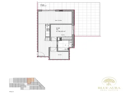 Appartement 1 Chambre(s)+1