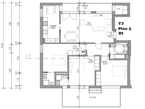 Apartamento T3 - Guarda Inglesa - Coimbra/Venda