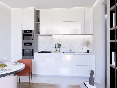 New 1 bedroom apartment with 1 parking space in the center of Portimão