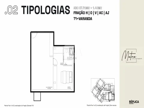 1 Bedroom Apartment with Balcony at Metro Life Apartments