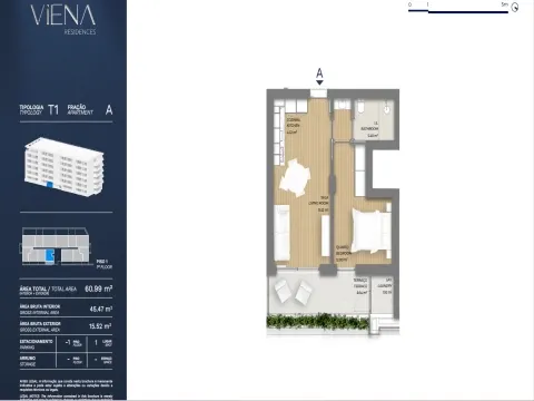 Apartamento T1 novo, Empreendimento Viena, Porto.