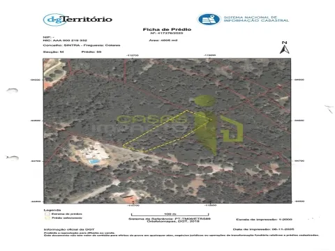 Terreno Rústico com 4.600 m2 em Areais, Almoçageme - Colares