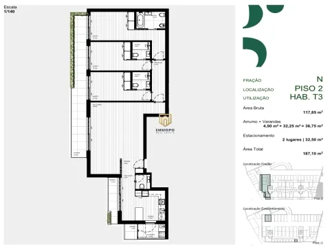 Appartement 3 Chambre(s)