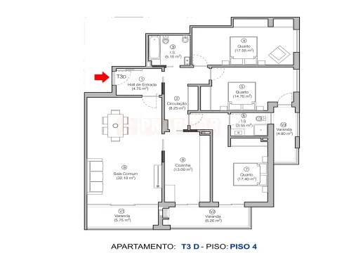 Apartamento T3 Novo com Excelente Exposição Solar – Junto às Abadias, Figueira da Foz