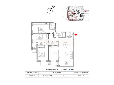APARTAMENTO T3 COM GARAGEM ÀS ABADIAS - FIGUEIRA DA FOZ