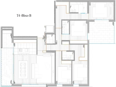 Apartamentos T4 em Condomínio fechado em Guimarães