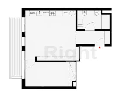 Apartamento T1 novo nas Avenidas Novas, Lisboa