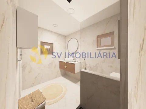 Moradia térrea T1 remodelada em Avintes com pátio e anexo