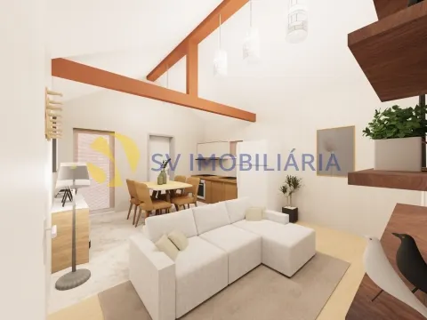 Moradia térrea T1 remodelada em Avintes com pátio e anexo