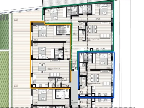 Apartamento T2 Novo, terraço, garagem em condomínio fechado no coração de Matosinhos