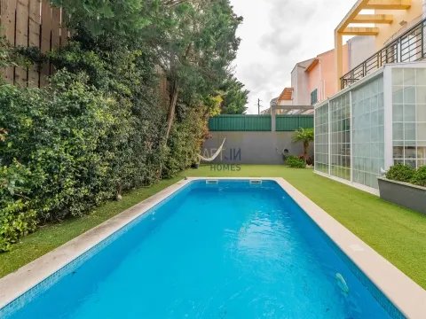 4-Zimmer-Haus mit beheiztem Pool in Alcabideche zu vermieten