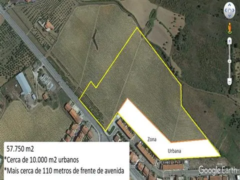 Terreno de 57.750 m² - 10.000 m² de Área Urbana | Centro de Vila Flor, Bragança