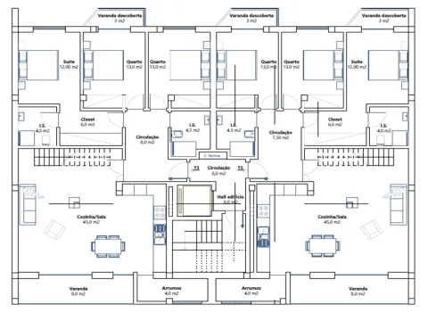 3 bedroom duplex, with two terraces